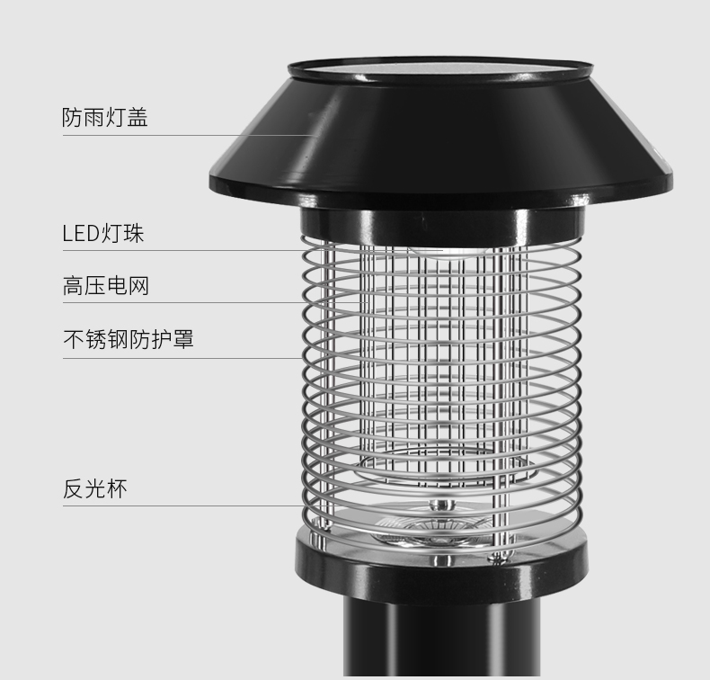 接市電的戶(hù)外滅蚊燈SD-16燈體結(jié)構(gòu) 接市電的戶(hù)外滅蚊燈SD-16燈體結(jié)構(gòu)